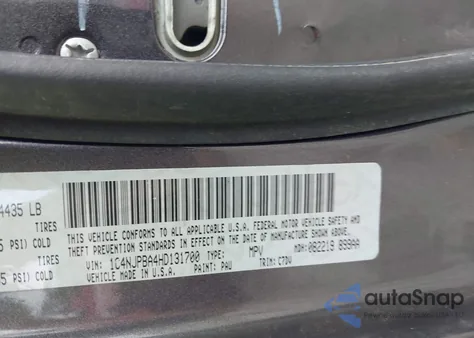 2017 Jeep Patriot Sport Fwd z USA, uszkodzony, nr VIN 1C4NJPBA4HD131700